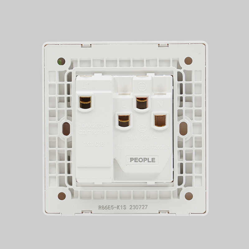 人民电器一联单控带三插16A插座(R86E5) 